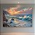 Quadro Decorativo Paisagem Marinha Pôr do Sol Ondas na Praia 6280 - Imagem 2
