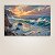 Quadro Decorativo Paisagem Marinha Pôr do Sol Ondas na Praia 6280 - Imagem 5