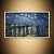 Quadro Decorativo Paisagem Noturna Rio Estrelado e Cidade ao Fundo 6289 - Imagem 1