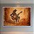 Quadro Decorativo Homem Tocando Violão Estilo Pintura Rupestre Rústica 6291 - Imagem 1