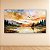 Quadro Decorativo Paisagem de Pôr do Sol em Aquarela com Lago e Floresta 6381 - Imagem 2