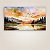 Quadro Decorativo Paisagem de Pôr do Sol em Aquarela com Lago e Floresta 6381 - Imagem 1