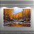 Quadro Decorativo Paisagem Outono Floresta Dourada e Rio com Pedras 6382 - Imagem 2