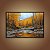 Quadro Decorativo Paisagem Outono Floresta Dourada e Rio com Pedras 6382 - Imagem 3