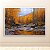 Quadro Decorativo Paisagem Outono Floresta Dourada e Rio com Pedras 6382 - Imagem 5