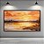 Quadro Decorativo Paisagem Pôr do Sol no Lago Montanhas e Horizonte Dourado 6385 - Imagem 3