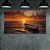 Quadro Decorativo Mar com Barco Solitário ao Pôr do Sol em Tons Alaranjados 6412 - Imagem 5