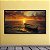 Quadro Decorativo Mar com Barco Solitário ao Pôr do Sol em Tons Alaranjados 6412 - Imagem 3