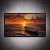 Quadro Decorativo Mar com Barco Solitário ao Pôr do Sol em Tons Alaranjados 6412 - Imagem 1