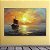 Quadro Decorativo Navio Viking no Mar ao Pôr do Sol Estilo Impressionista 6404 - Imagem 2