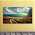 Quadro Decorativo Paisagem Costeira Caminho Campo Mar ao Pôr do Sol Vívido 6397 - Imagem 3
