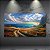 Quadro Decorativo Paisagem Costeira Caminho Campo Mar ao Pôr do Sol Vívido 6397 - Imagem 1