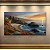 Quadro Decorativo Paisagem Litoral Califórnia Pôr do Sol Casas na Falésia 6391 - Imagem 1