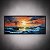 Quadro Decorativo Paisagem Marinha Navio ao Pôr do Sol e Montanhas ao Fundo 6393 - Imagem 2