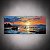 Quadro Decorativo Paisagem Marinha Pôr do Sol Barco em Alto Mar Estilo Óleo 6401 - Imagem 2
