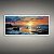 Quadro Decorativo Paisagem Marinha Pôr do Sol Barco em Alto Mar Estilo Óleo 6401 - Imagem 3
