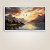 Quadro Decorativo Paisagem Montanhas ao Pôr do Sol Lago e Aves em Voo 6402 - Imagem 2