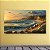 Quadro Decorativo Paisagem Praia Pôr do Sol Ondas Mar e Rochas Costa 60x40 6417 - Imagem 5