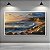 Quadro Decorativo Paisagem Praia Pôr do Sol Ondas Mar e Rochas Costa 60x40 6417 - Imagem 2