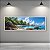 Quadro Decorativo Paisagem Praia Tropical Rochas Mar Azul e Céu Ensolarado 6392 - Imagem 1