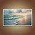 Quadro Decorativo Praia ao Pôr do Sol Mar Oceano Céu Rosa para Sala Quarto 6399 - Imagem 3