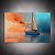 Quadro Decorativo Veleiro no Mar ao Pôr do Sol Estilo Surrealista Abstrato 6418 - Imagem 5