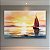 Quadro Decorativo Veleiro no Mar Pôr do Sol Paisagem Marítima Minimalista 6411 - Imagem 1