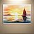 Quadro Decorativo Veleiro no Mar Pôr do Sol Paisagem Marítima Minimalista 6411 - Imagem 2