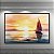 Quadro Decorativo Veleiro no Mar Pôr do Sol Paisagem Marítima Minimalista 6411 - Imagem 3