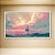 Quadro Decorativo Veleiro no Mar Pôr do Sol Rosa Estilo Pintura a Óleo 6410 - Imagem 1