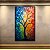 Quadro Decorativo Árvore da Vida Abstrata Pintura a Óleo Texturizada Colorida 6425 - Imagem 2