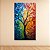 Quadro Decorativo Árvore da Vida Abstrata Pintura a Óleo Texturizada Colorida 6425 - Imagem 1