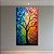 Quadro Decorativo Árvore da Vida Abstrata Pintura a Óleo Texturizada Colorida 6425 - Imagem 4