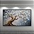 Quadro Decorativo Árvore de Flores Brancas com Detalhes Dourados e Relevo 6433 - Imagem 2