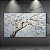 Quadro Decorativo Árvore de Flores Brancas Galhos Dourados Arte Texturizada 6434 - Imagem 2