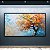 Quadro Decorativo Árvore de Outono Pintura a Óleo Espatulada Tons Laranja 6437 - Imagem 4