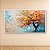 Quadro Decorativo Árvore de Outono Pintura a Óleo Espatulada Tons Laranja 6437 - Imagem 3