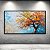Quadro Decorativo Árvore de Outono Pintura a Óleo Espatulada Tons Laranja 6437 - Imagem 2