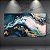 Quadro Decorativo Abstrato Fluido Marinho com Detalhes em Folha de Ouro 6294 - Imagem 5