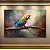 Quadro Decorativo Arara Colorida na Floresta Arte em Pinceladas 6305 - Imagem 1