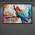 Quadro Decorativo Arara Vermelha Arte Abstrata Moderna Pintura Colorida 6319 - Imagem 2