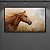 Quadro Decorativo Cavalo Alazão com Crina ao Vento em Campo Dourado Pintura 6308 - Imagem 5