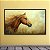Quadro Decorativo Cavalo Alazão com Crina ao Vento em Campo Dourado Pintura 6308 - Imagem 4