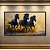 Quadro Decorativo Cavalos Negros Galopando Arte Impactante Natureza Dourada 6310 - Imagem 4