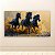 Quadro Decorativo Cavalos Negros Galopando Arte Impactante Natureza Dourada 6310 - Imagem 5