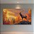 Quadro Decorativo Cervo Imponente na Montanha com Pôr do Sol de Outono 6317 - Imagem 2