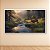 Quadro Decorativo Cervos na Floresta Rio e Luz Solar Paisagem Natural 6324 - Imagem 2