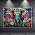 Quadro Decorativo Elefante Abstrato Colorido com Flores e Folhagens 6322 - Imagem 5