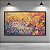 Quadro Decorativo Leopardo entre Flores Coloridas Pinceladas 6323 - Imagem 1