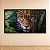 Quadro Decorativo Onça Pintada na Selva e Folhagens Verdes 6333 - Imagem 2